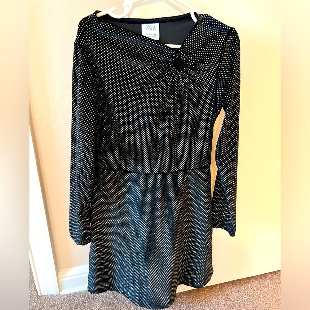 Girls Zara Velvet Party Dress - Size 9